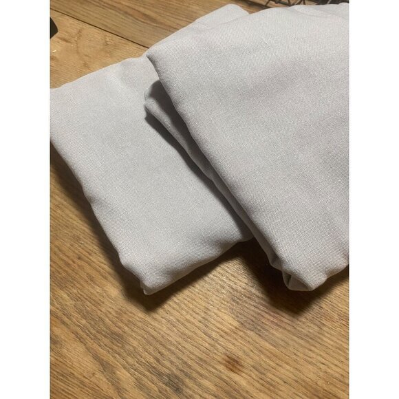 2 pc Gray Linen Curtains Privacy Light Filtering incld 2 pc Holdbacks - Picture 6 of 7